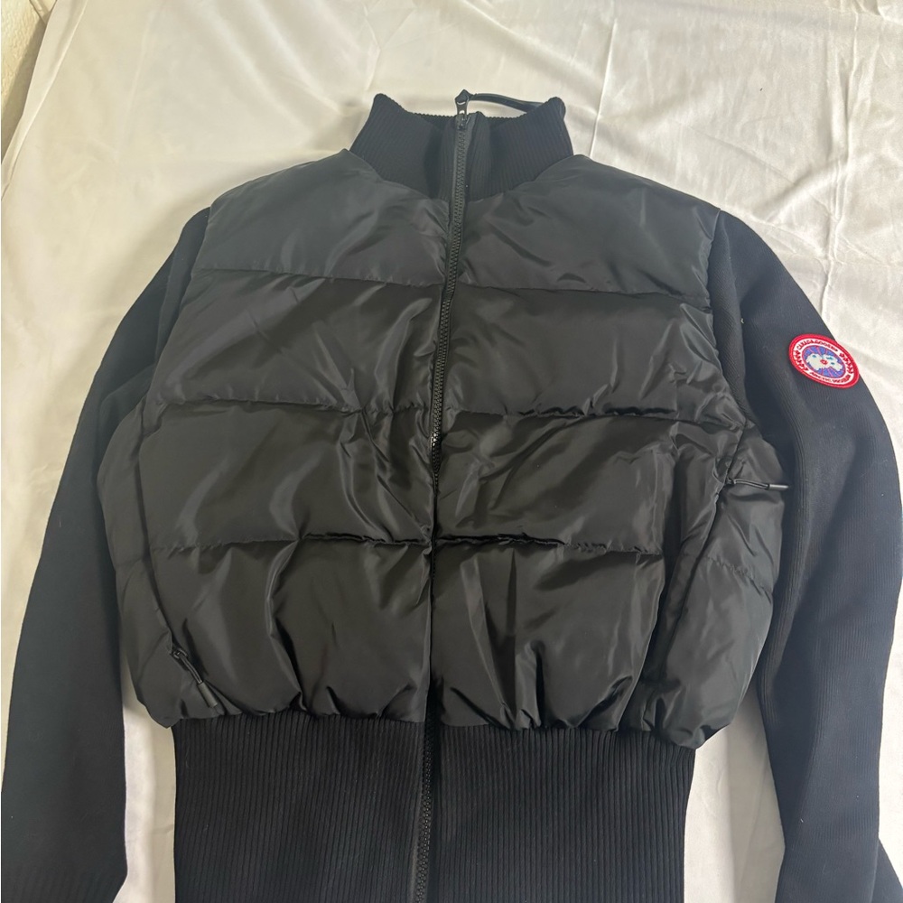 Canada Goose Black Puffer Jacket HyBridge Astoria Womens Winter Warm Tapered